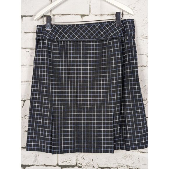 ANN TAYLOR LOFT Dark Academia School Girl Plaid Skirt Punk Nerd Chic Size 14 - Picture 5 of 7